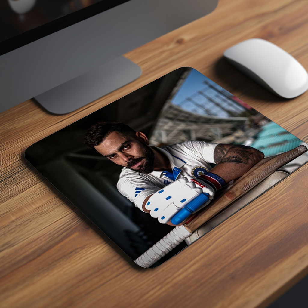 Virat Kohli With Bat Premium Mouse Pad