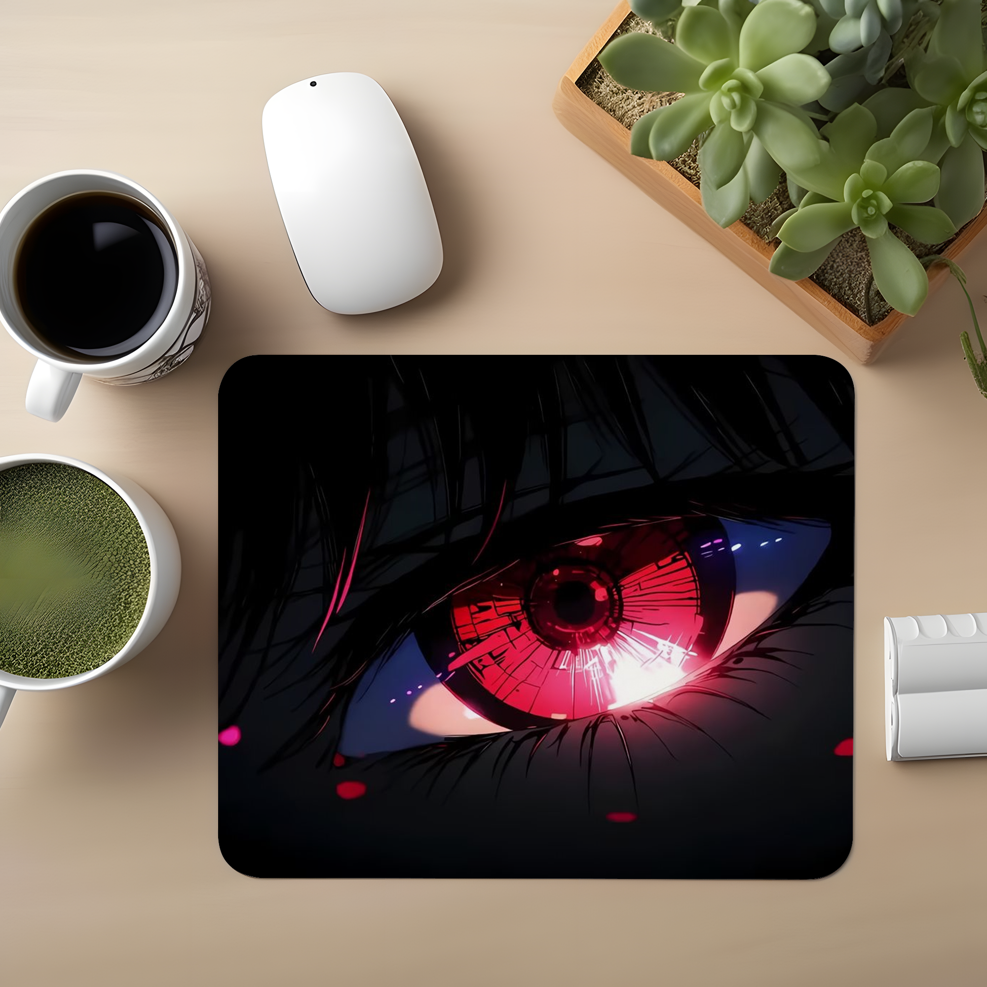 Solo Leveling Red-Blue Eye Premium Mouse Pad