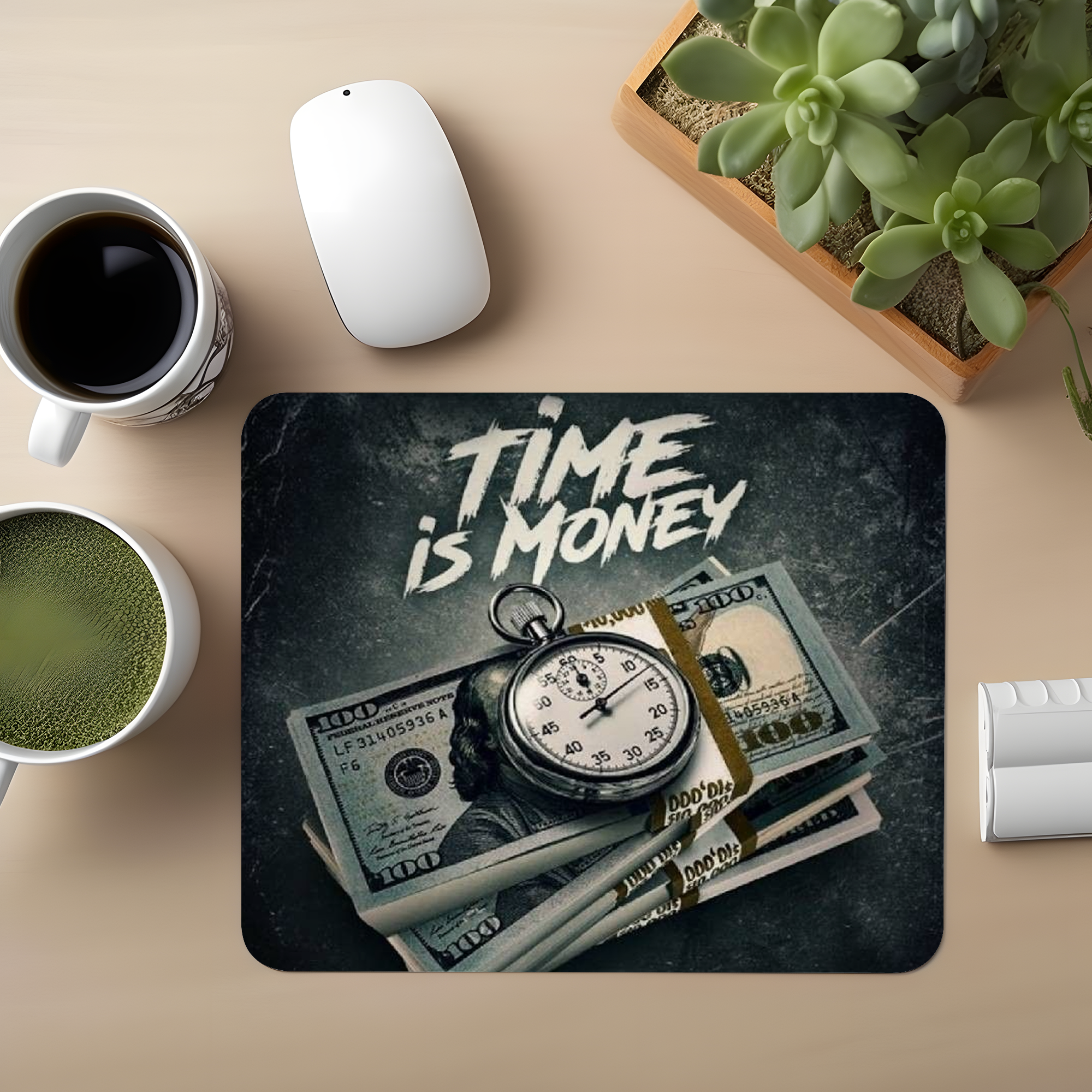Time Is Money Premium Mouse Pad