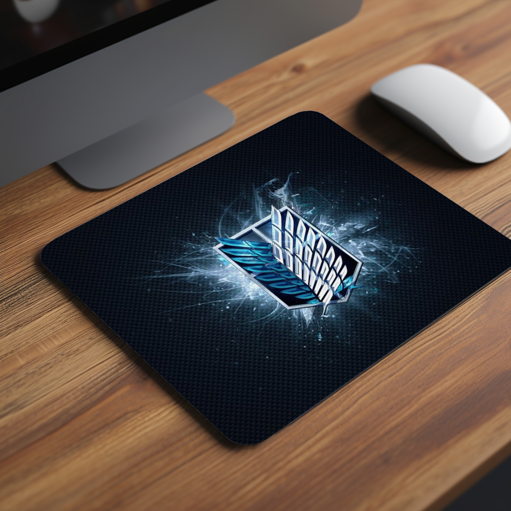 Wings Of Freedom Blue-White AOT Premium Mouse Pad