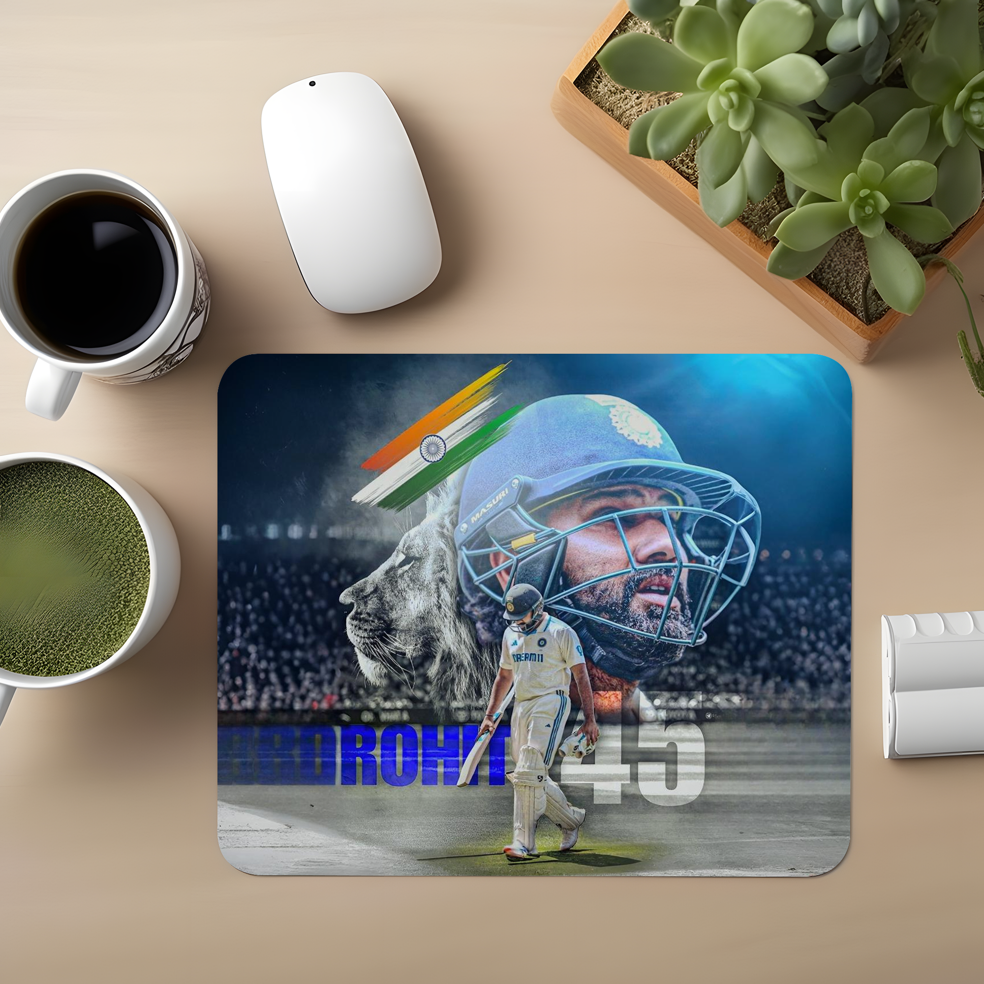 Roaring Rohit-45 Premium Mouse Pad
