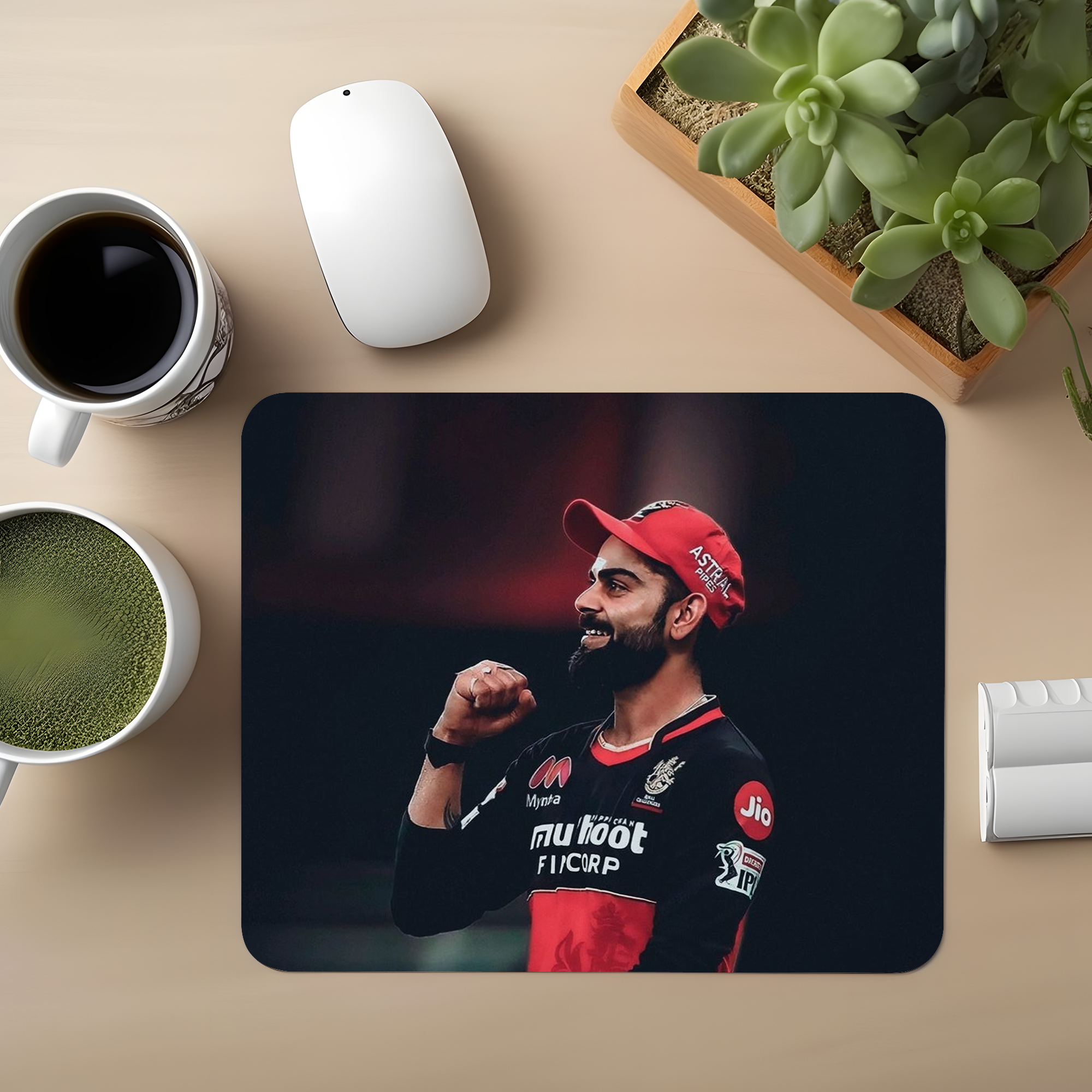 Virat In RCB jersey Premium Mouse Pad