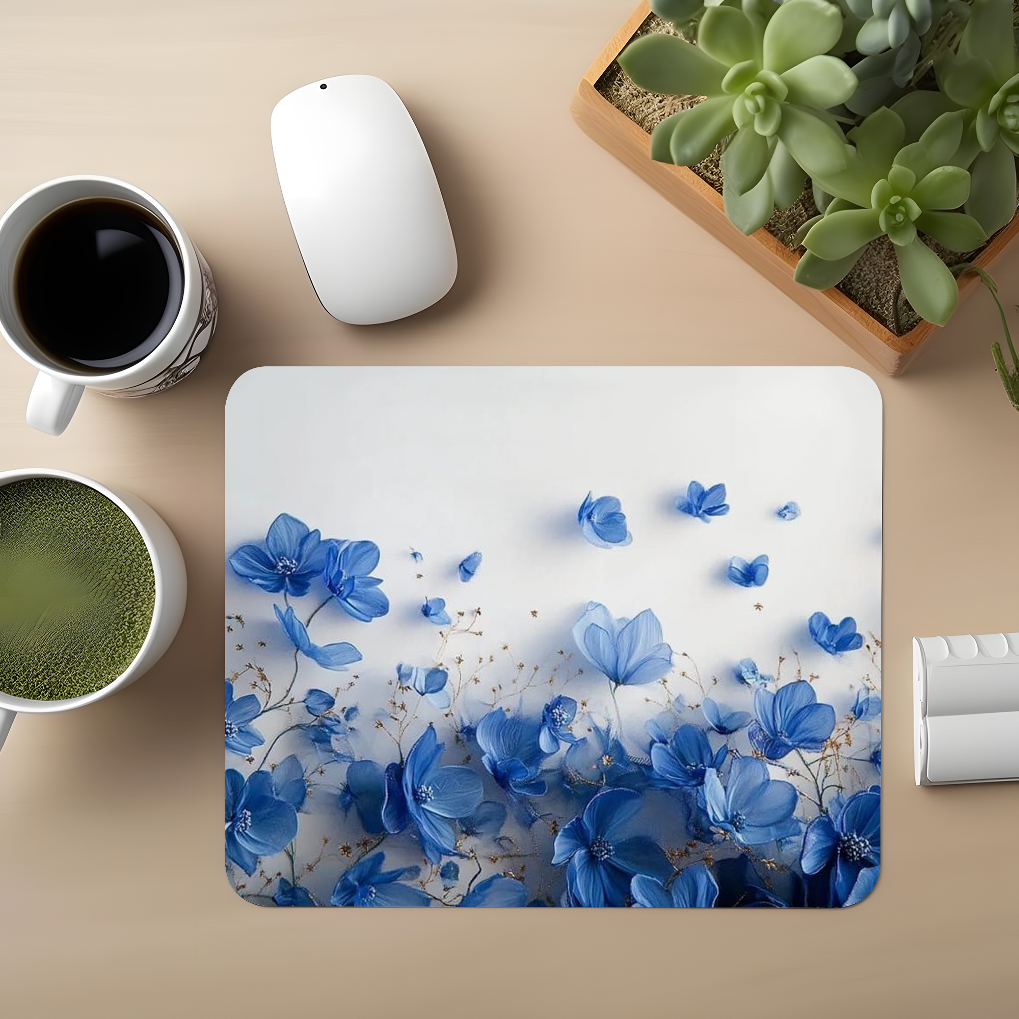 Oceanic Leaves Premium Mouse Pad