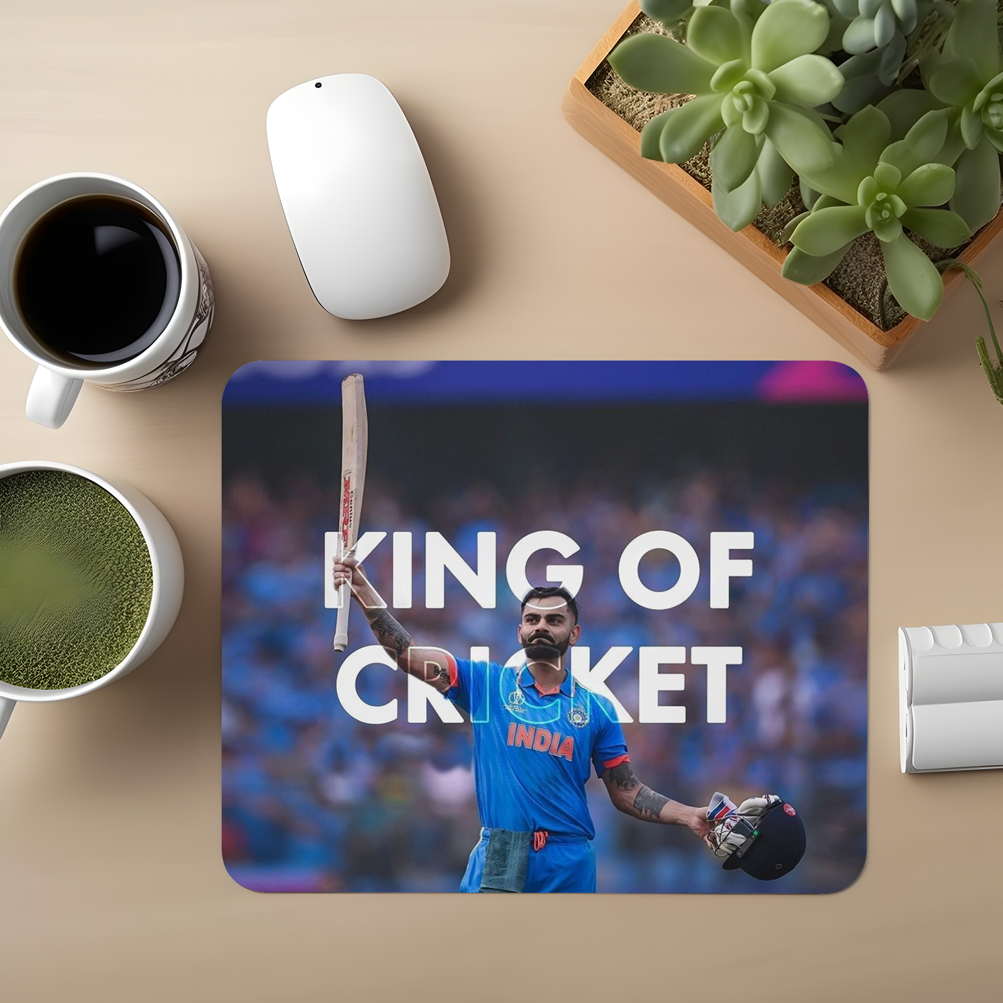 King Of Cricket Virat Kohli Premium Mouse Pad