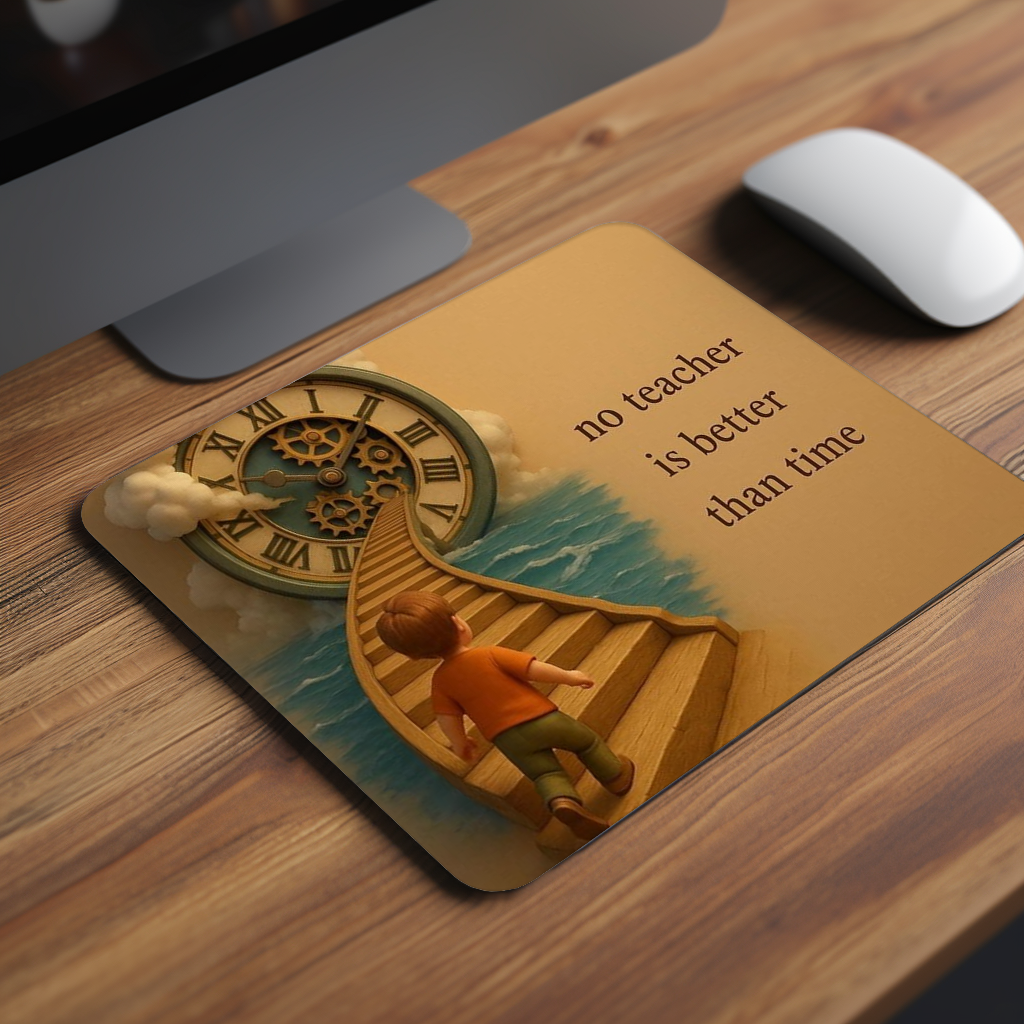 Time Is Best Teacher Premium Mouse Pad