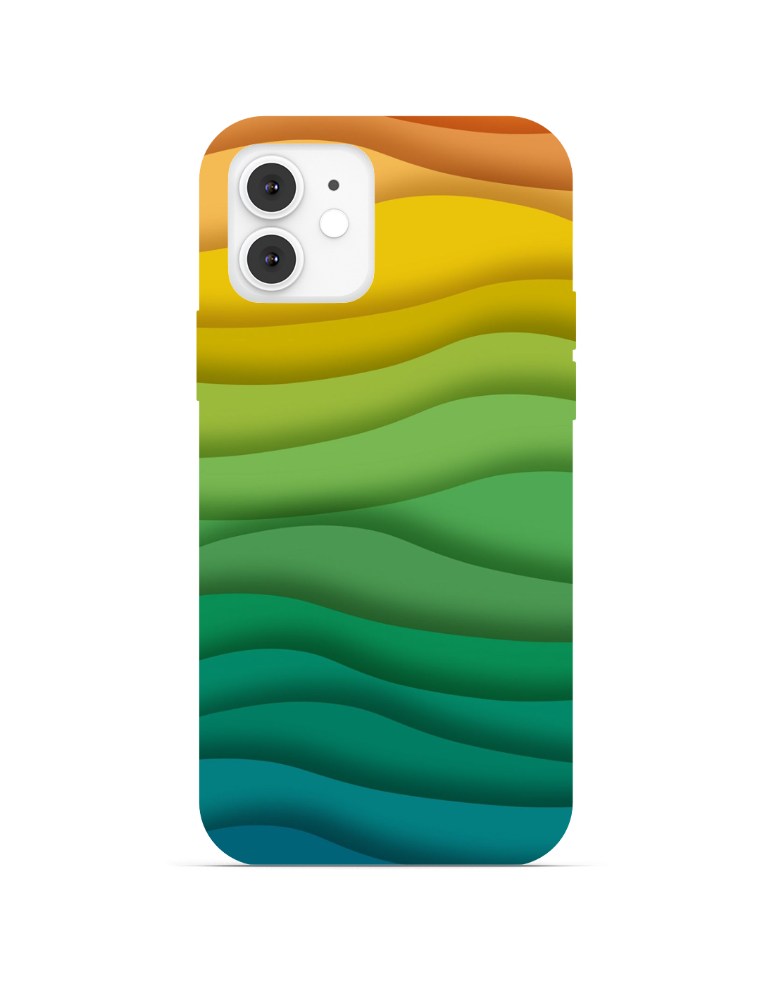 Pastel Yellow Green Waves Phone Cover
