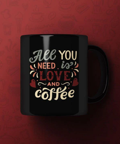 Love and coffee Printed Premium Mug