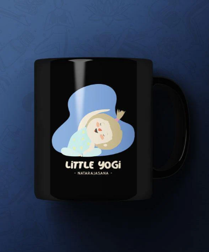Little yogi natarajasana Printed Premium Mug